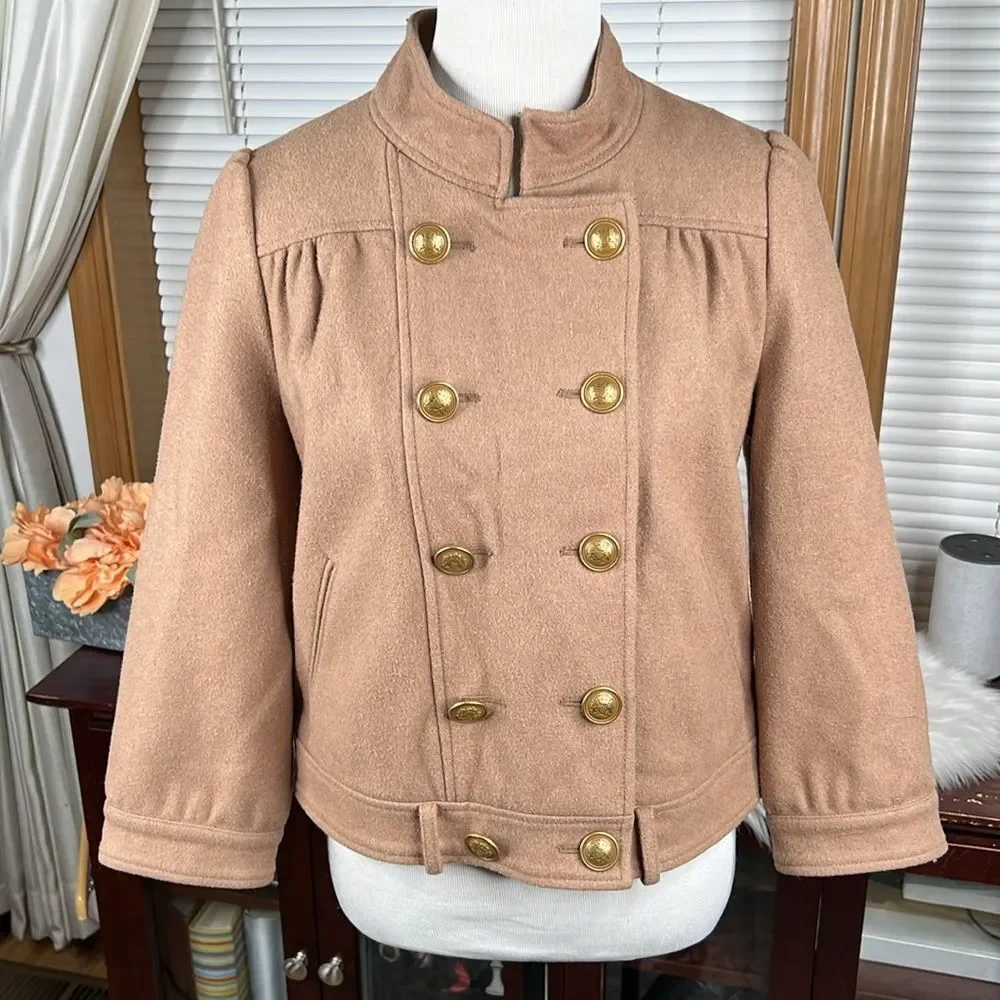 Anthropologie Idra Piloted Bomber Wool Jacket Coat Size 8